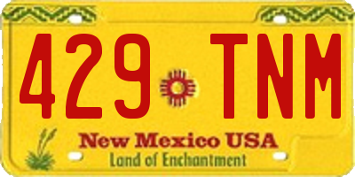 NM license plate 429TNM