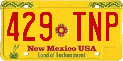 NM license plate 429TNP