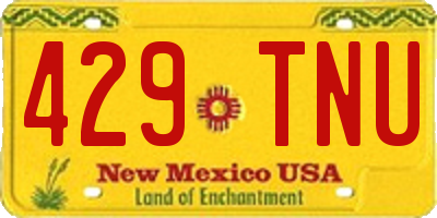 NM license plate 429TNU