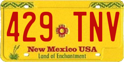 NM license plate 429TNV