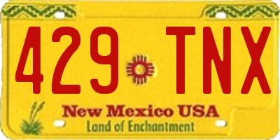 NM license plate 429TNX