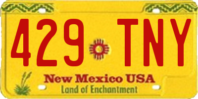 NM license plate 429TNY