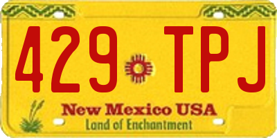NM license plate 429TPJ