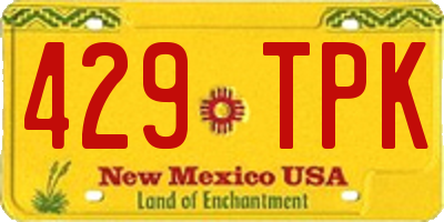 NM license plate 429TPK