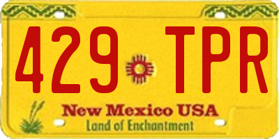 NM license plate 429TPR