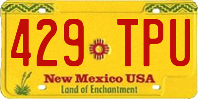 NM license plate 429TPU