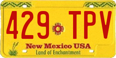 NM license plate 429TPV