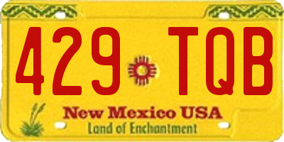 NM license plate 429TQB