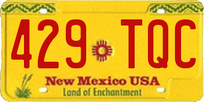 NM license plate 429TQC