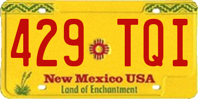 NM license plate 429TQI