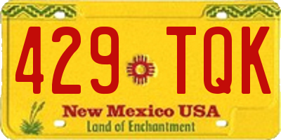 NM license plate 429TQK