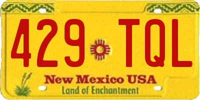 NM license plate 429TQL