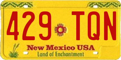 NM license plate 429TQN