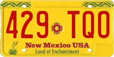 NM license plate 429TQO