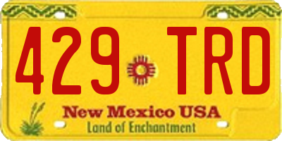 NM license plate 429TRD