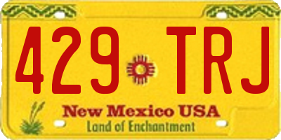 NM license plate 429TRJ