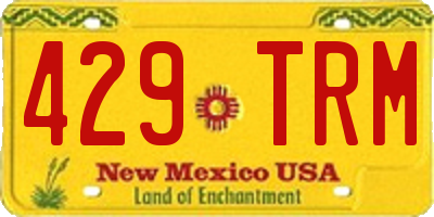 NM license plate 429TRM