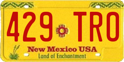 NM license plate 429TRO