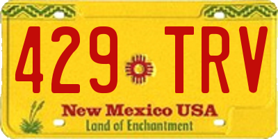 NM license plate 429TRV