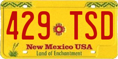 NM license plate 429TSD