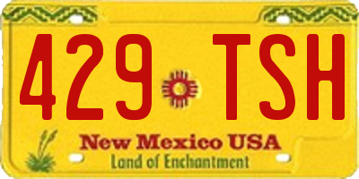 NM license plate 429TSH
