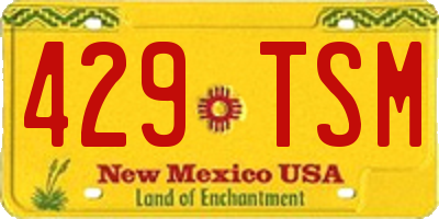 NM license plate 429TSM