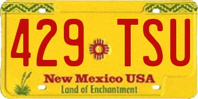NM license plate 429TSU
