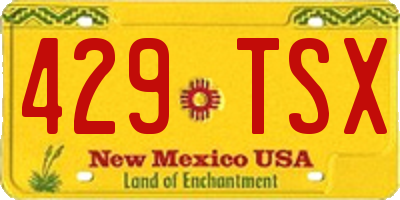 NM license plate 429TSX