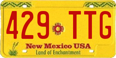 NM license plate 429TTG