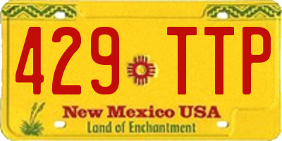 NM license plate 429TTP