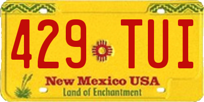 NM license plate 429TUI