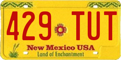 NM license plate 429TUT