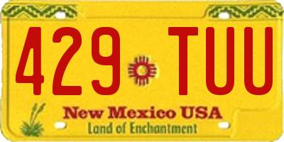 NM license plate 429TUU