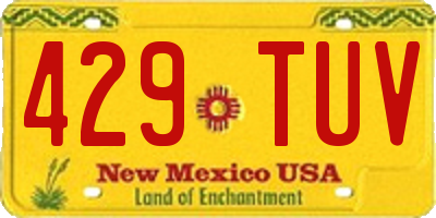 NM license plate 429TUV