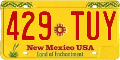 NM license plate 429TUY