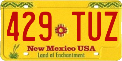 NM license plate 429TUZ