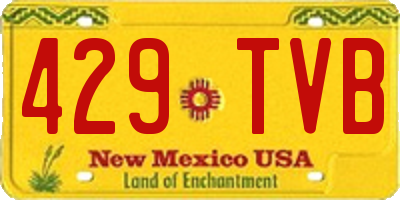 NM license plate 429TVB