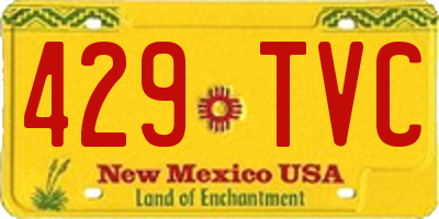 NM license plate 429TVC