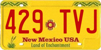 NM license plate 429TVJ