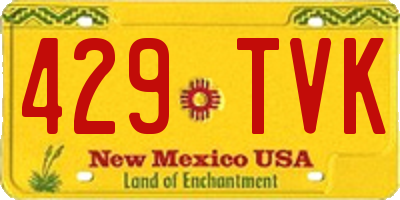 NM license plate 429TVK