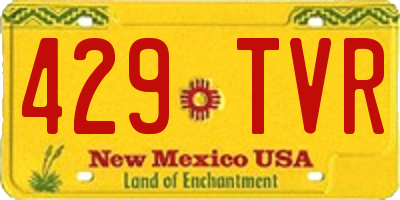 NM license plate 429TVR