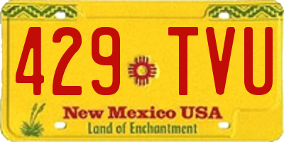 NM license plate 429TVU