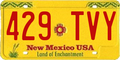 NM license plate 429TVY