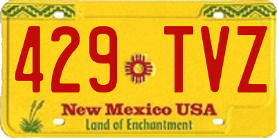 NM license plate 429TVZ