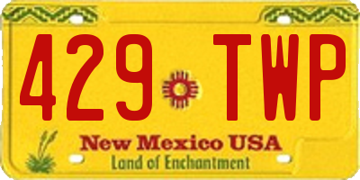 NM license plate 429TWP