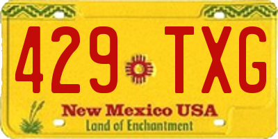 NM license plate 429TXG