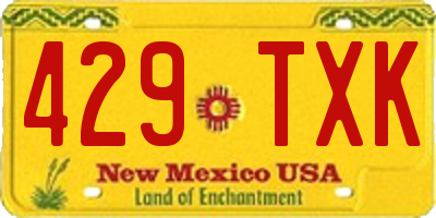 NM license plate 429TXK