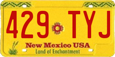 NM license plate 429TYJ