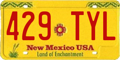 NM license plate 429TYL