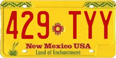 NM license plate 429TYY